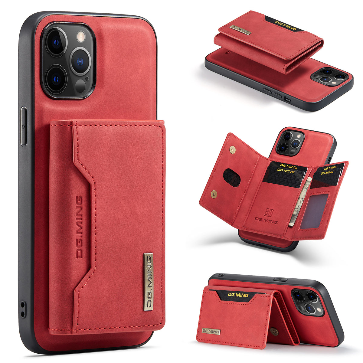 For iPhone12 Pro Max Split Card Case Phone Case iPhone13 Magnetic Card Case Protection Leather Case