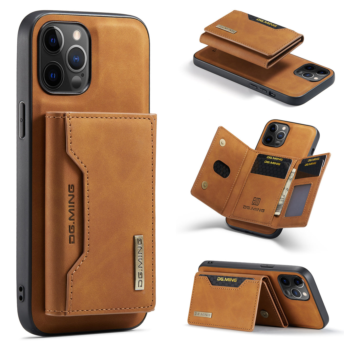 For iPhone12 Pro Max Split Card Case Phone Case iPhone13 Magnetic Card Case Protection Leather Case