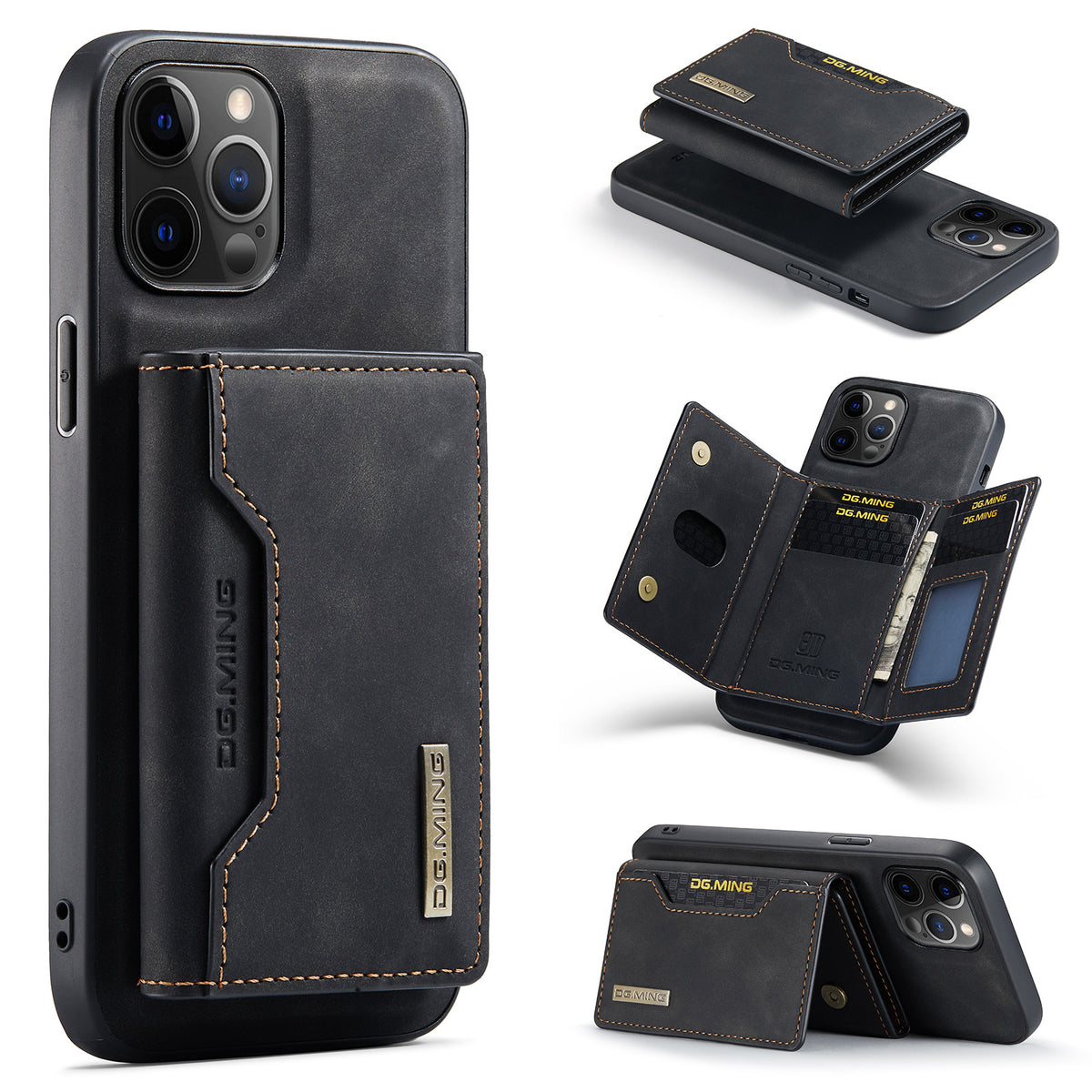 For iPhone12 Pro Max Split Card Case Phone Case iPhone13 Magnetic Card Case Protection Leather Case
