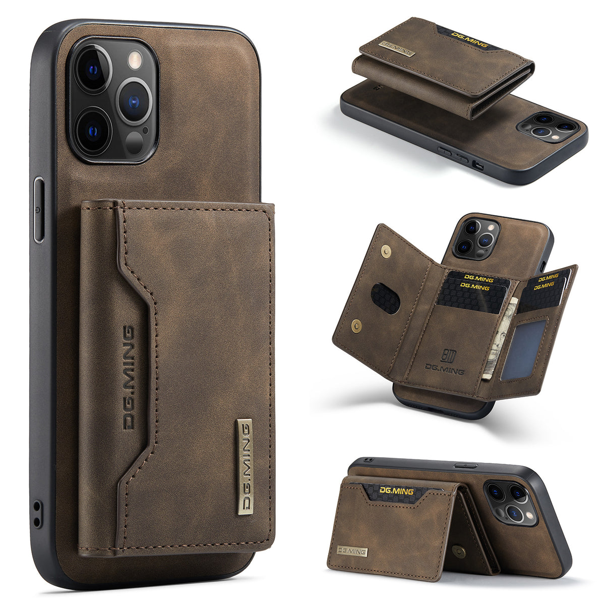 For iPhone12 Pro Max Split Card Case Phone Case iPhone13 Magnetic Card Case Protection Leather Case